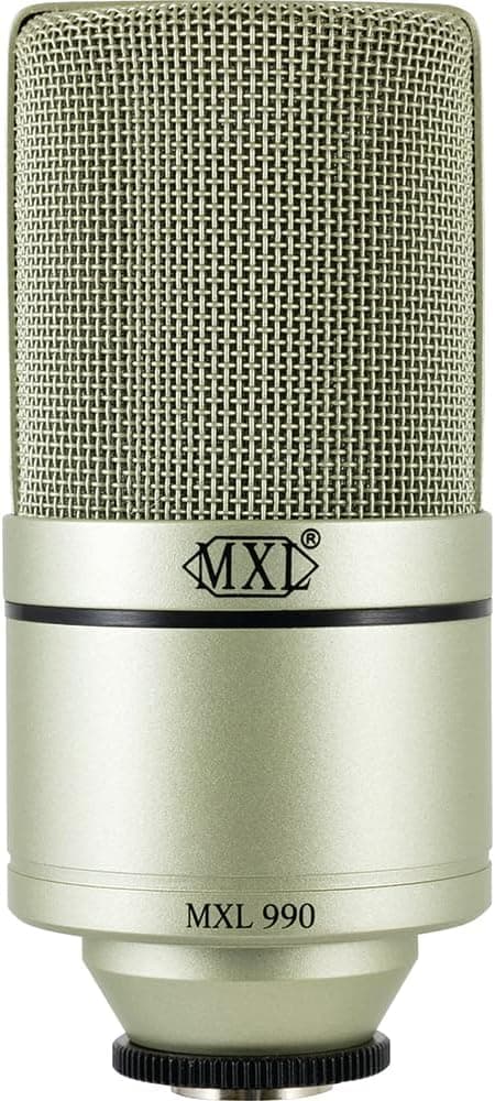 MXL 990 Condenser Microphone XLR Large Diaphragm (Champagne)